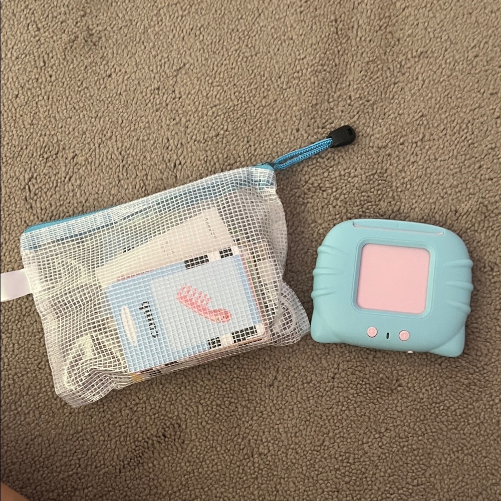 Blue and Pink Digital Word Toy